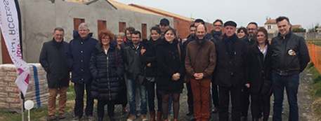 Maisons Prim’Access pose la première sur le chantier de La Jarne