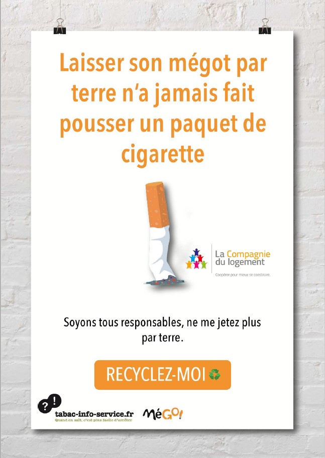 affiche recyclage megots