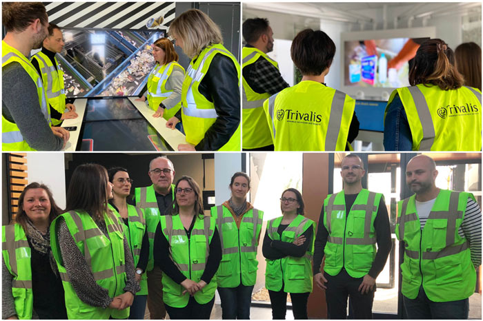 Visite des compagnons au centre de tri de la Ferrière